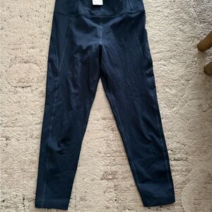 Girlfriend Collective Dark Blue High-Rise Ankle workout leggings